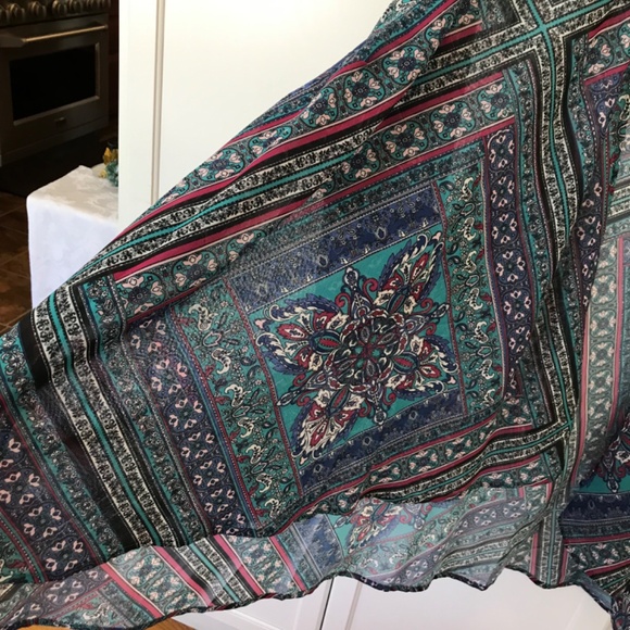 CATHERINES Open Front Cardigan Kimono Bohemian Tunic Blouse Women’s Plus Size 4X - Picture 8 of 16